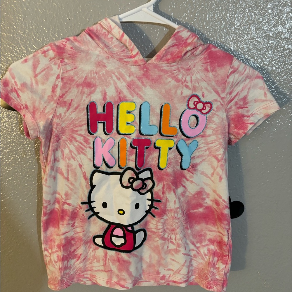 Preloved Hello Kitty Tye dye tee for girls size 8